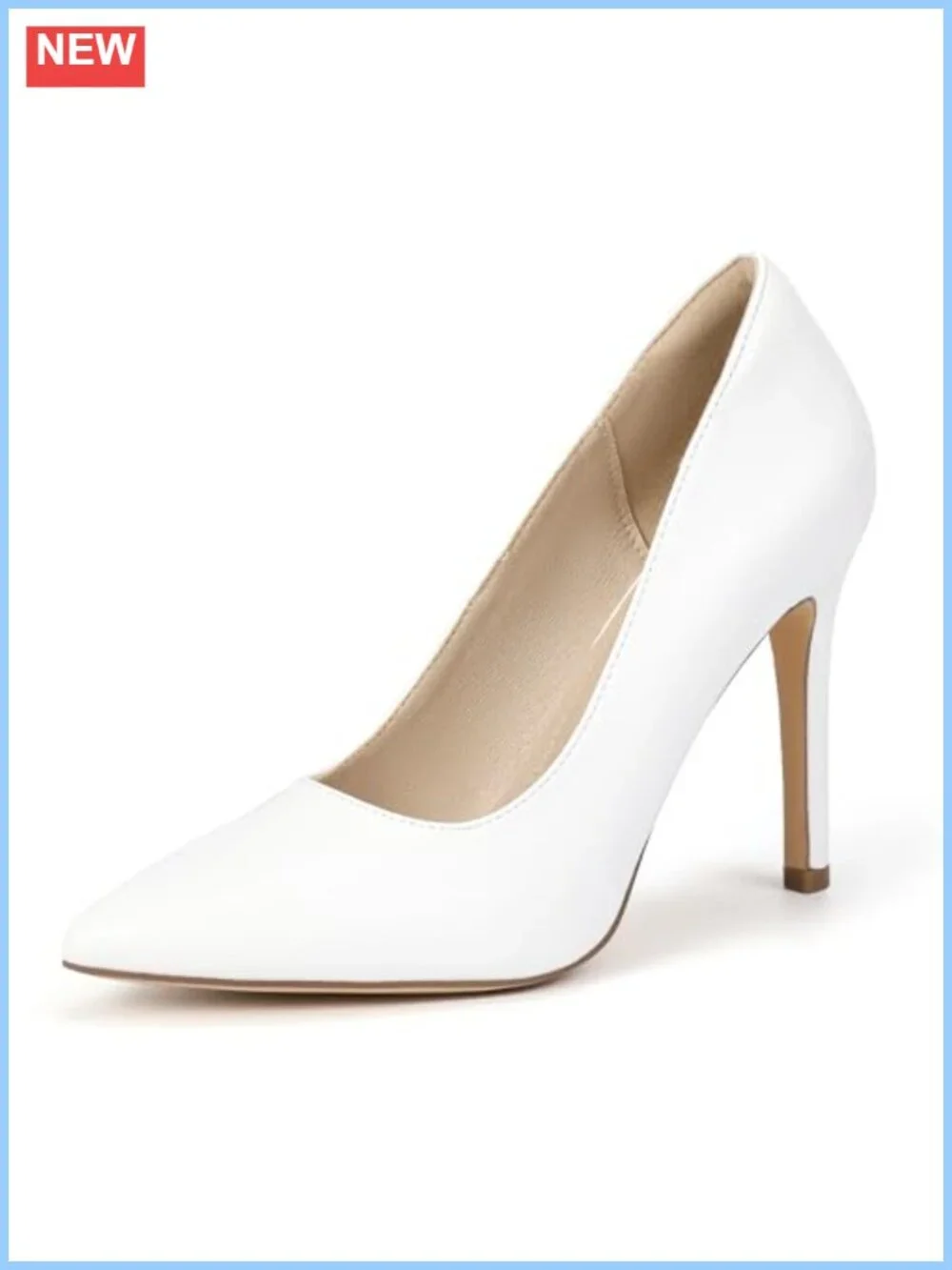 Stiletto Pumps for Women 4 Inch High Heels Pointed Toe Closed Toe Dress Shoes